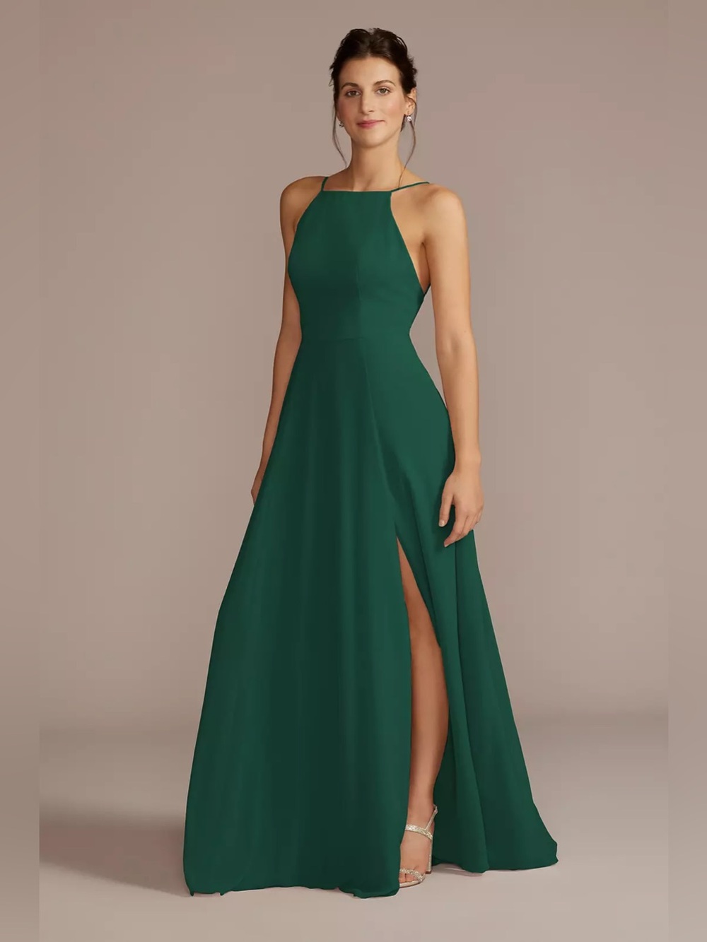 DB Studio celebrate green High-Neck Bridesmaid Dress Sz 6